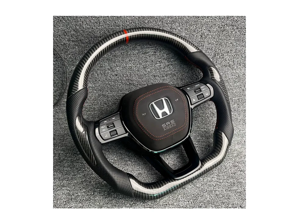 Honda Model S Gloss Carbon Fiber Wheel | KANSORA Honda Model S Gloss Carbon Fiber Wheel — Custom Steering Wheel